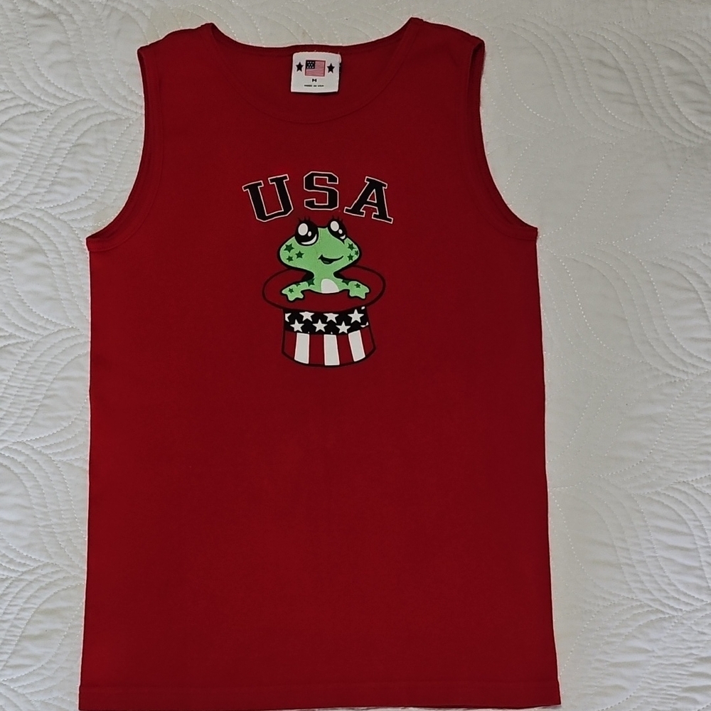 Red USA Kids Tank Top
